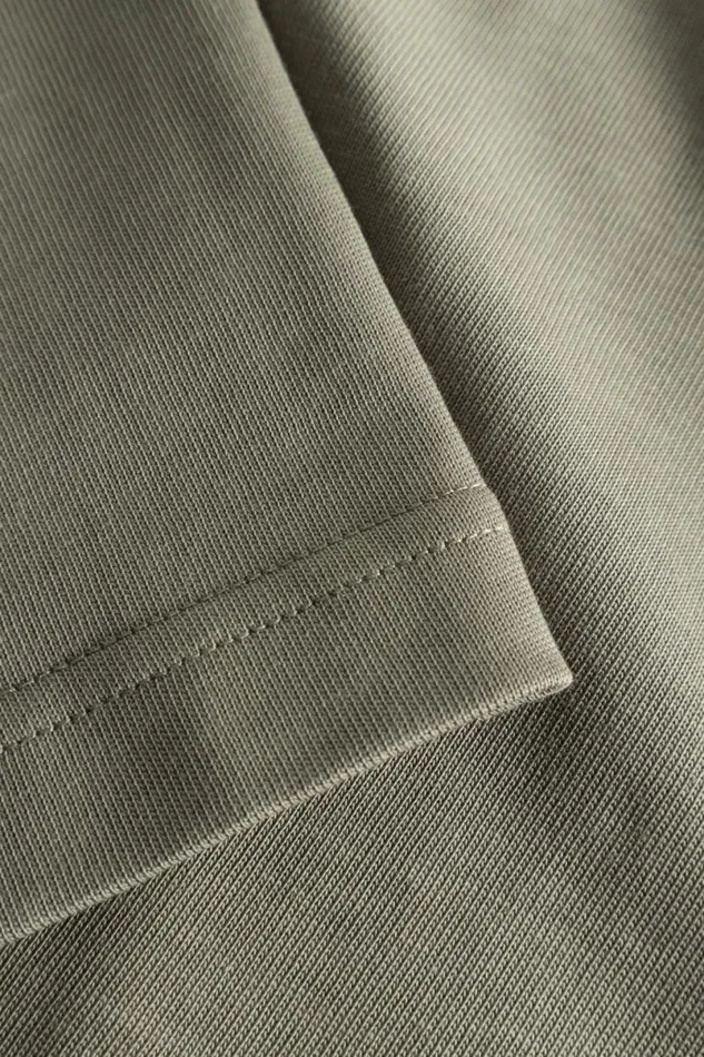 Men Norse Projects TShirts Johannes Organic Chain Stitch Logo Tshirt Sediment Green