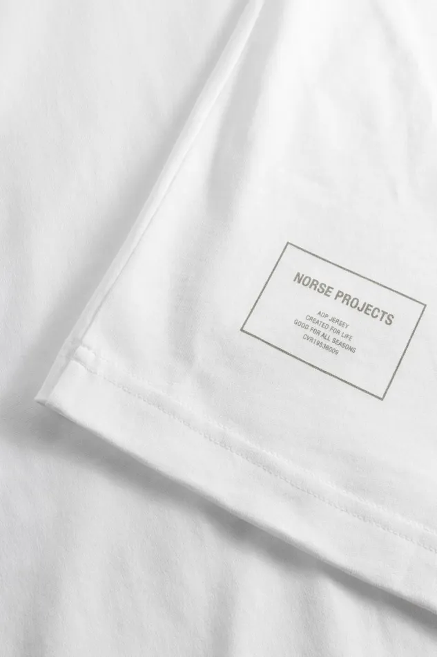 Men Norse Projects TShirts Johannes Organic Circle Print Tshirt White