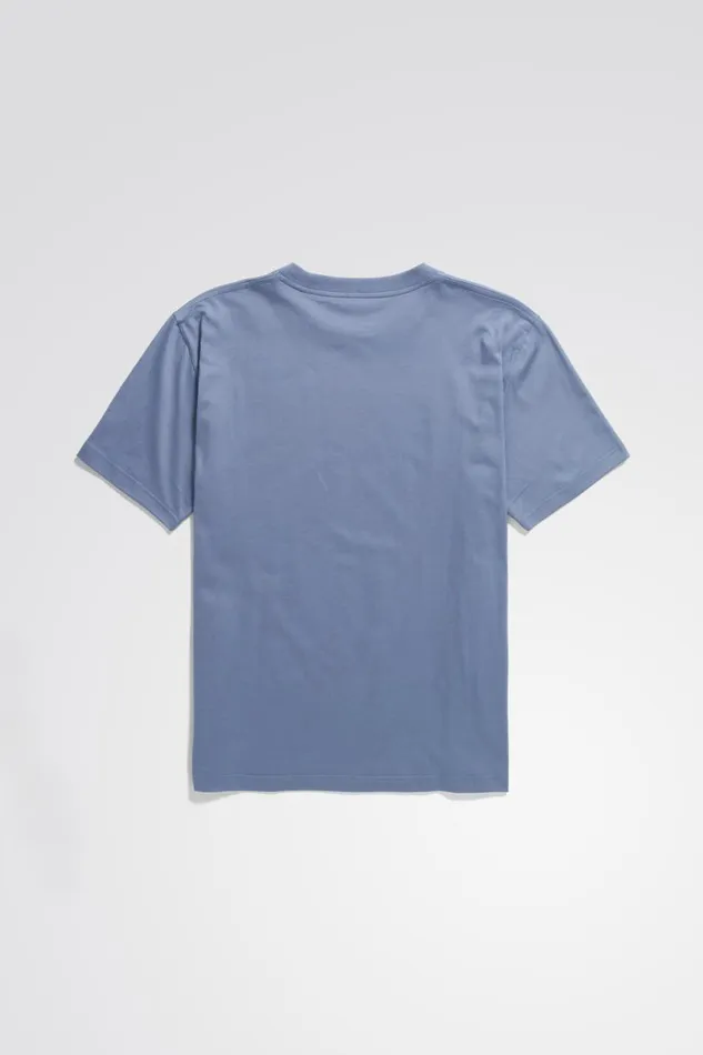 Men Norse Projects TShirts Johannes Organic Kanonbadsvej Print Tshirt Fog Blue