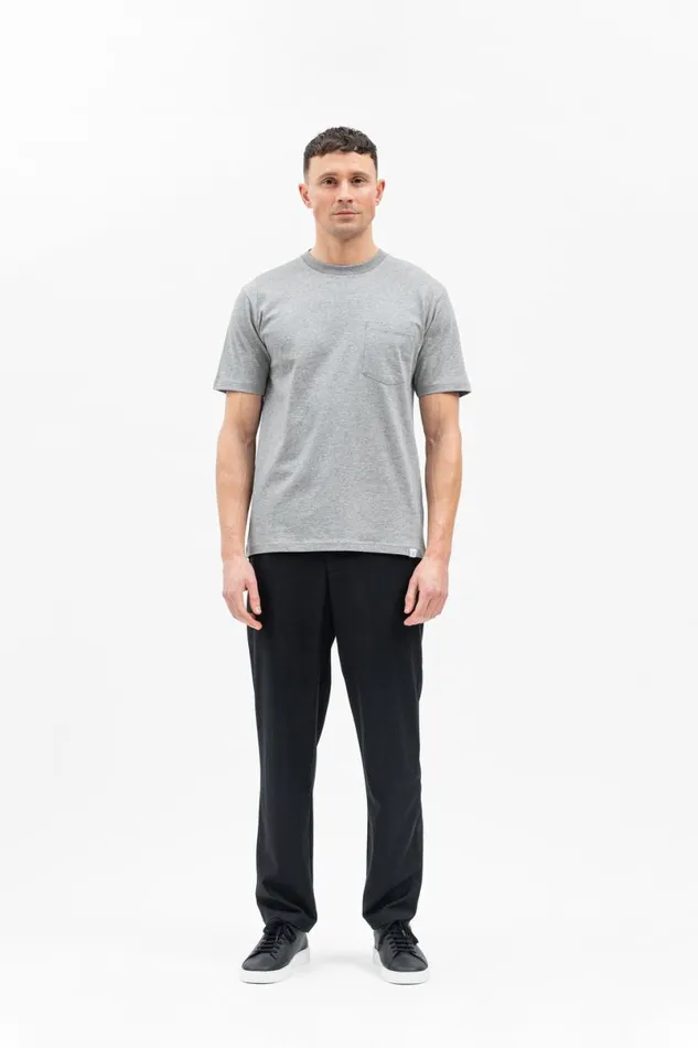 Men Norse Projects TShirts Johannes Standard Pocket SS Light Grey Melange