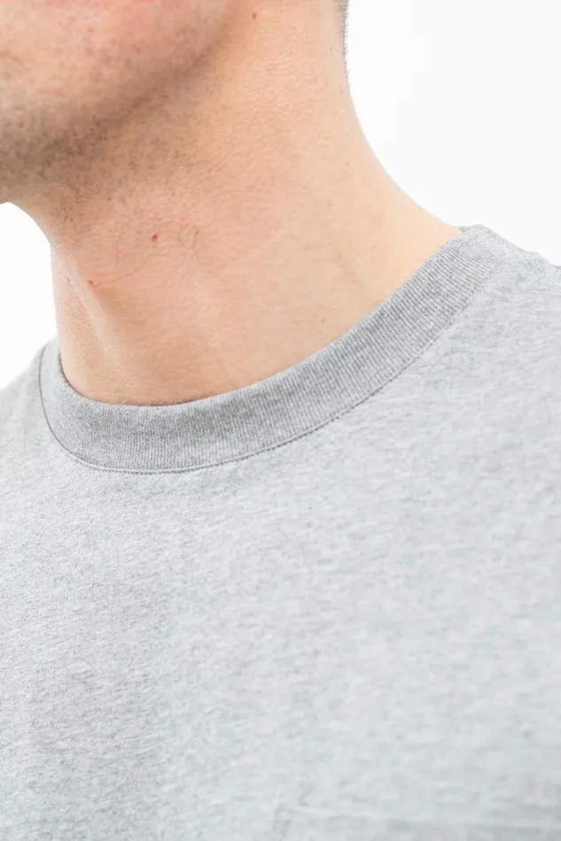 Men Norse Projects TShirts Johannes Standard Pocket SS Light Grey Melange