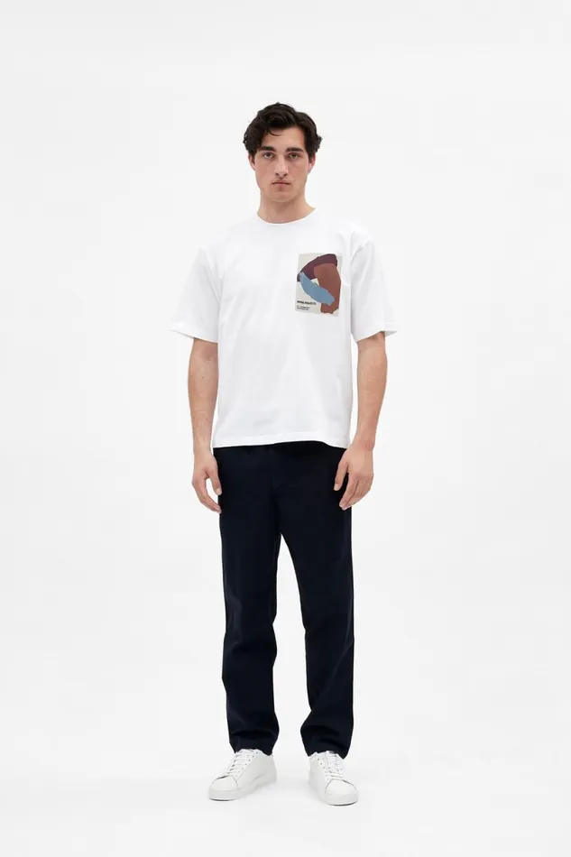 Men Norse Projects TShirts Simon Brush Print TShirt White