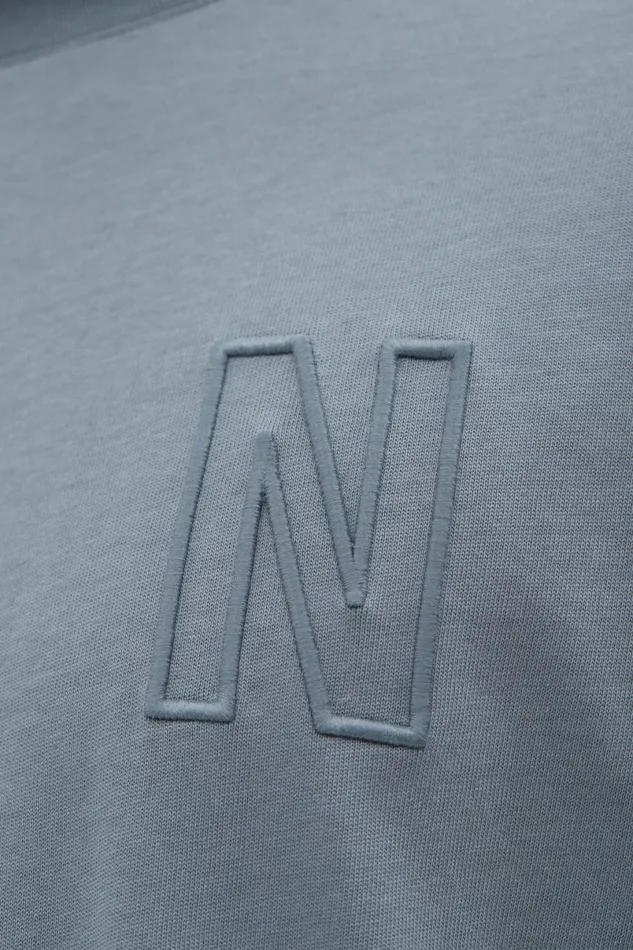 Men Norse Projects TShirts Simon Loose N Logo TShirt Dark Ice Blue
