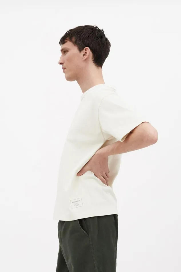 Men Norse Projects TShirts Simon Loose Printed TShirt Ecru