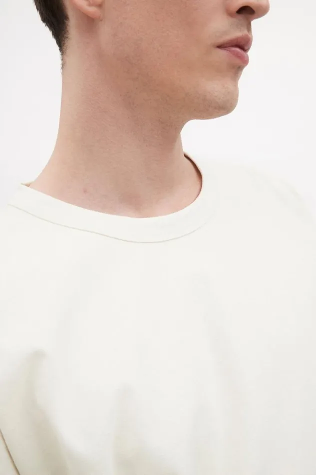 Men Norse Projects TShirts Simon Loose Printed TShirt Ecru