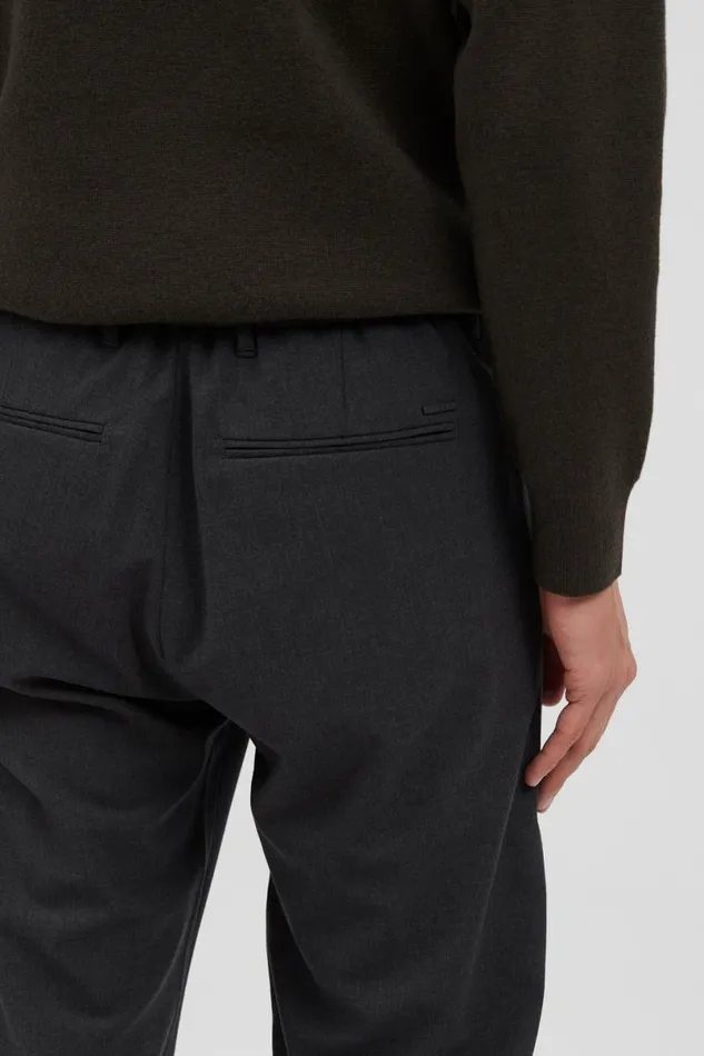 Men Norse Projects Trousers Aaren Cordura Tech Wool Trouser Charcoal Melange