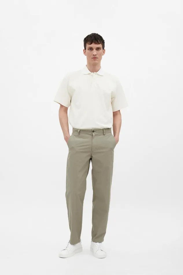 Men Norse Projects Trousers Andersen Regular Typewriter Flat Front Trouser Clay