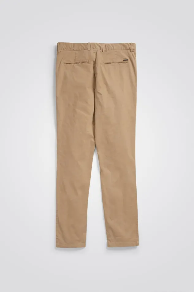 Men Norse Projects Trousers Aros Slim Italian Brushed Twill Chino Utility Khaki