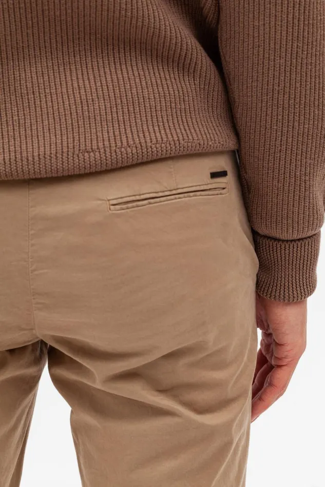 Men Norse Projects Trousers Aros Slim Italian Brushed Twill Chino Utility Khaki