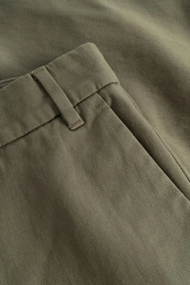 Men Norse Projects Trousers Aros Slim Light Stretch Chino Sediment Green