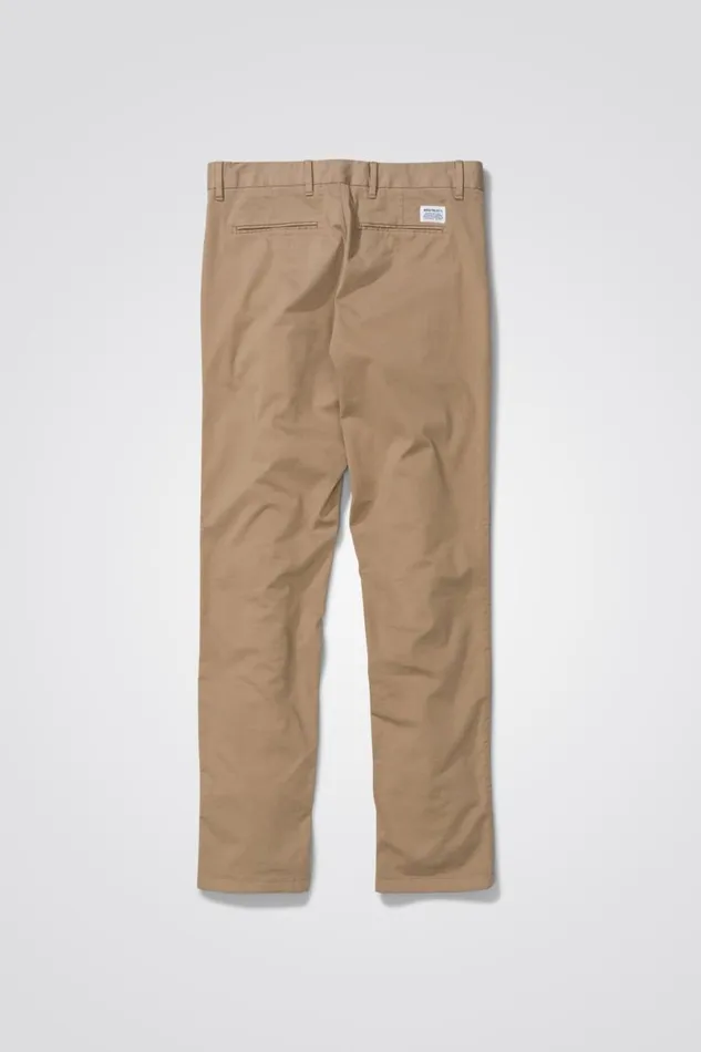 Men Norse Projects Trousers Aros Slim Light Stretch Chino Utility Khaki