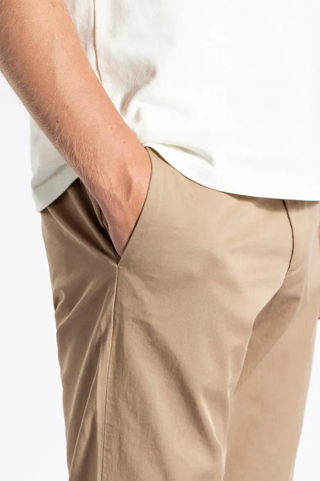 Men Norse Projects Trousers Aros Slim Light Stretch Chino Utility Khaki