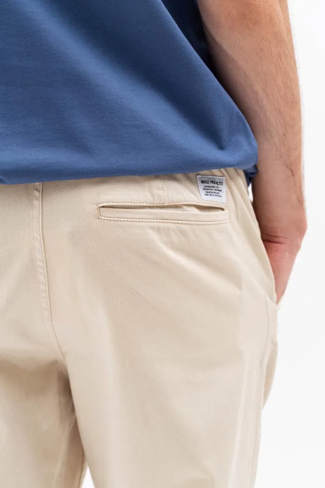Men Norse Projects Trousers Ezra Light Stretch Oatmeal