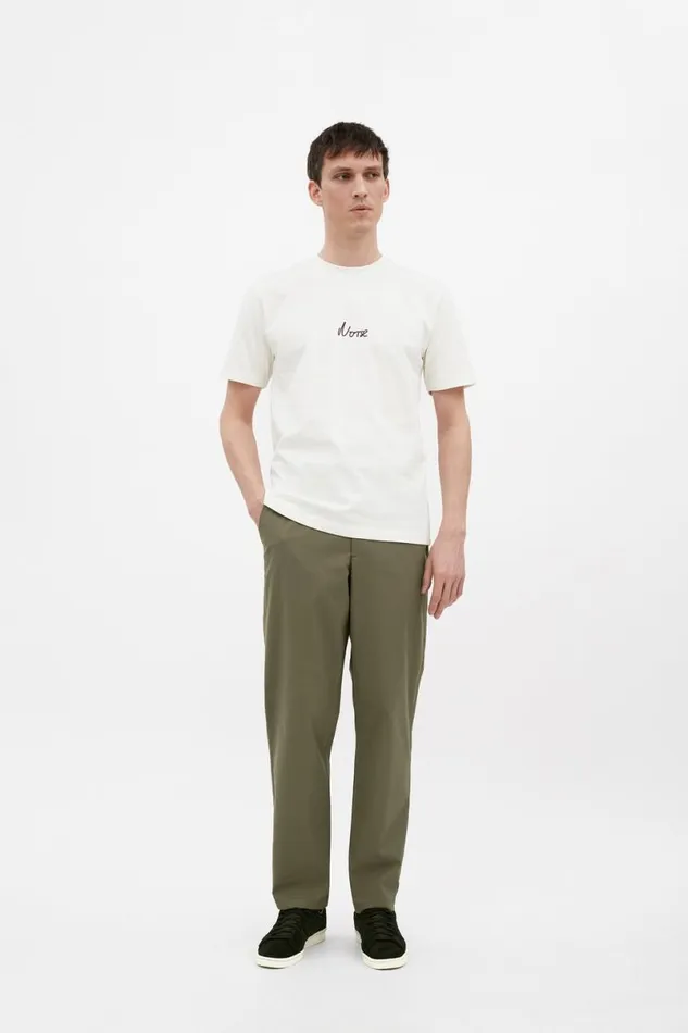 Men Norse Projects Trousers Ezra Relaxed Solotex Twill Trouser Sediment Green