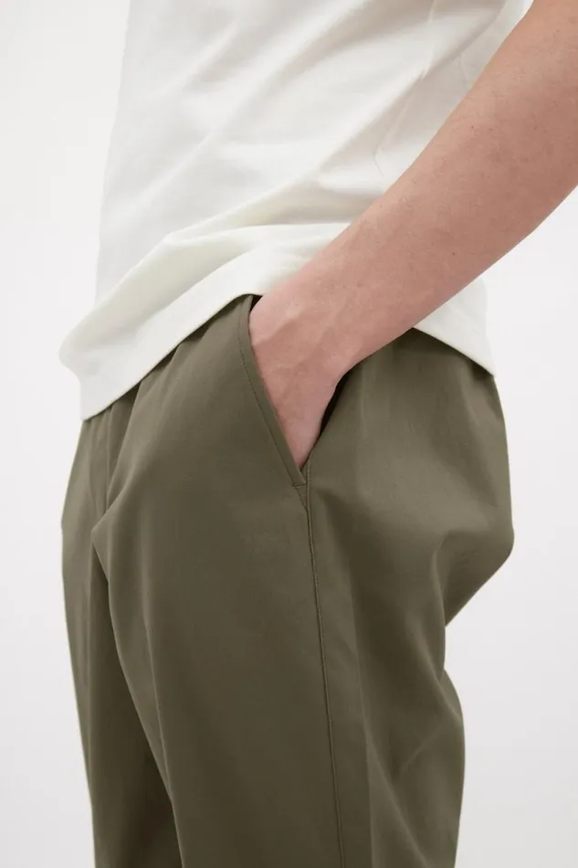 Men Norse Projects Trousers Ezra Relaxed Solotex Twill Trouser Sediment Green