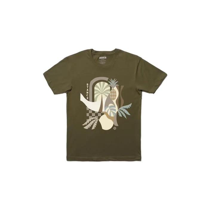 Men Oasis TShirt Military Green Stance Graphics