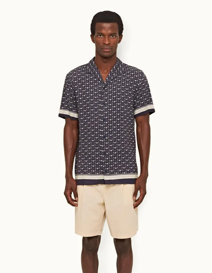 Men Orlebar Brown Day Shorts Aston Pleated Pebble