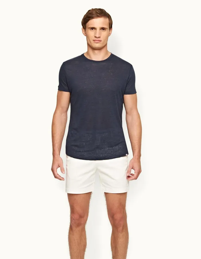 Men Orlebar Brown Day Shorts Bulldog Cotton Sea Mist