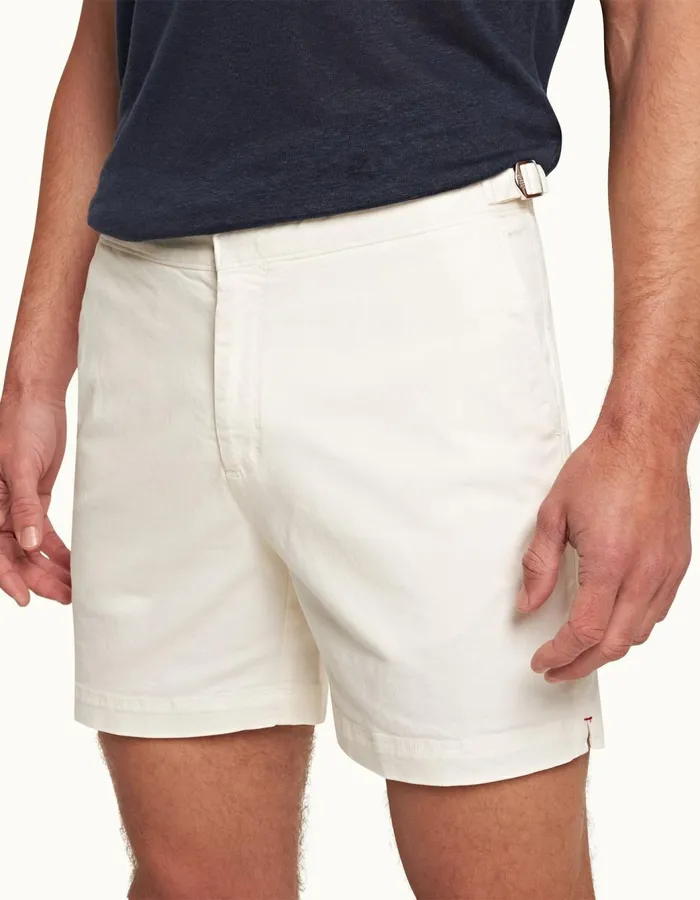 Men Orlebar Brown Day Shorts Bulldog Cotton Sea Mist
