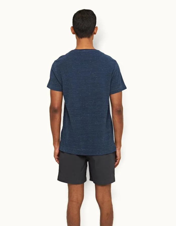 Men Orlebar Brown Day Shorts Bulldog Cotton Twill Piranha Grey