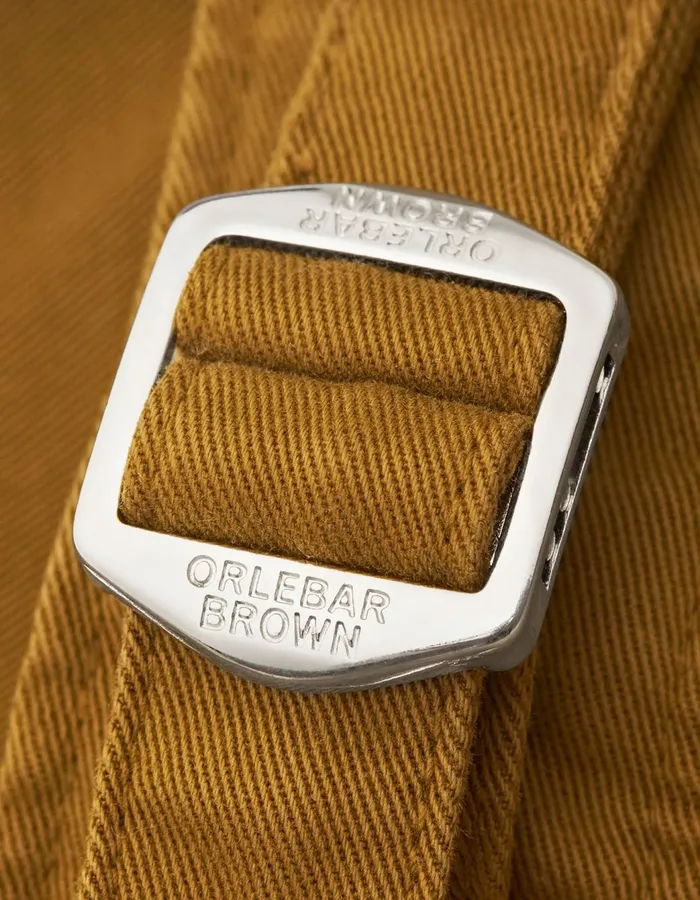 Men Orlebar Brown Day Shorts Bulldog StretchCotton Golden Khaki