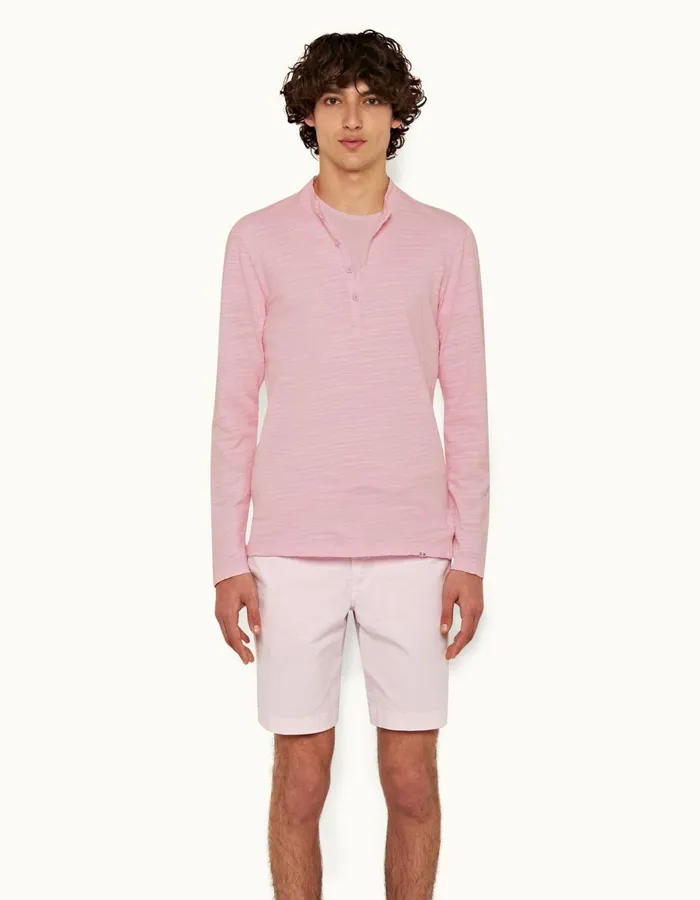 Men Orlebar Brown Day Shorts Dane Cotton Twill Conch Pink