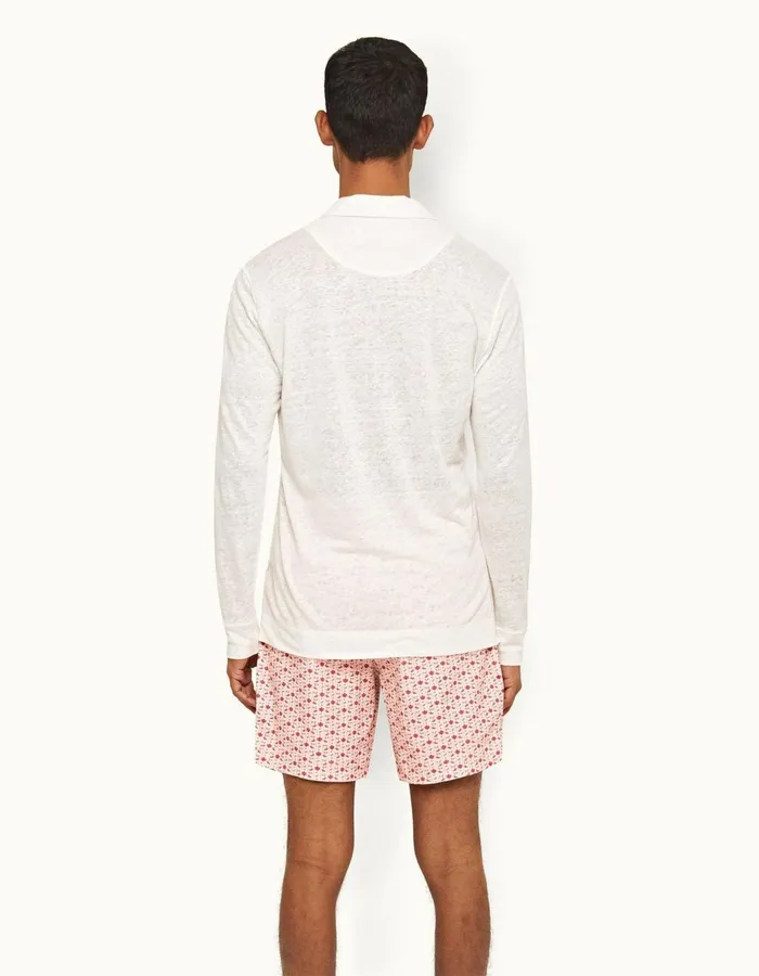 Men Orlebar Brown Day Shorts Louis Cord Sea Mistvermillion