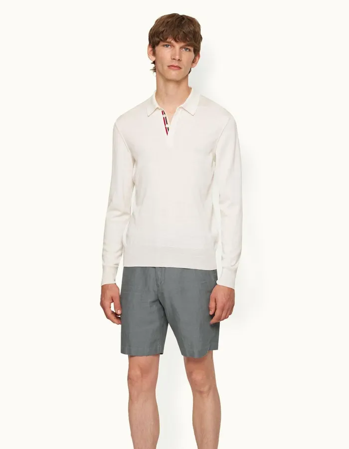 Men Orlebar Brown Day Shorts Norwich Linen Granite