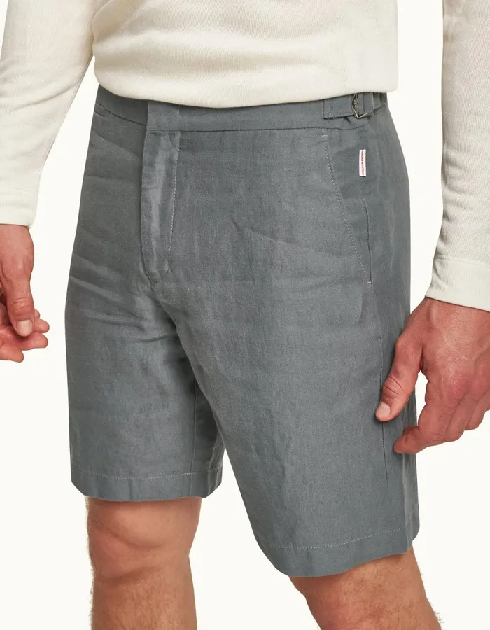 Men Orlebar Brown Day Shorts Norwich Linen Granite