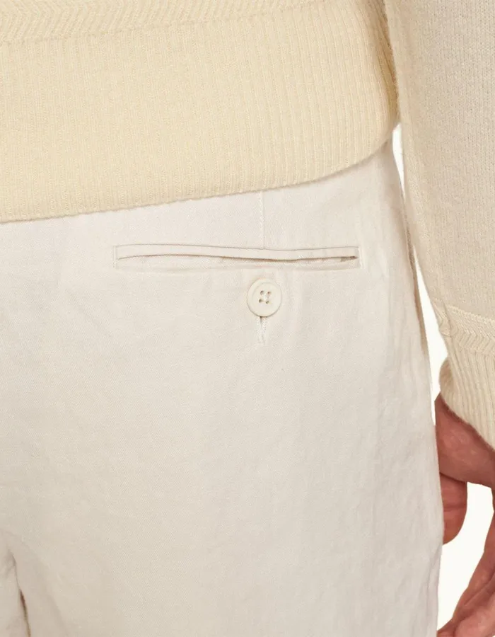 Men Orlebar Brown Day Shorts Norwich Linen White Sand