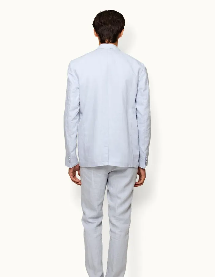 Men Orlebar Brown Jackets and Outerwear Ullock Linen Light Island Sky