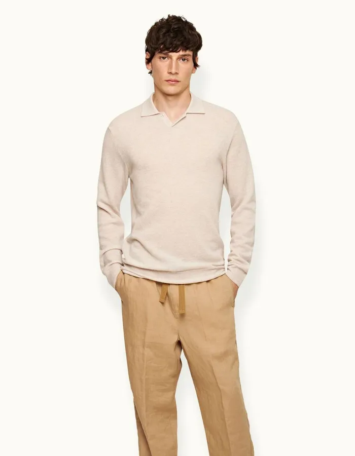 Men Orlebar Brown Knitwear Bruno Cashmere Sea Mist