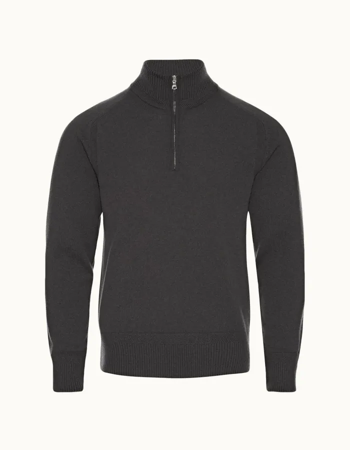 Men Orlebar Brown Knitwear Lennard Cashmere Shadow