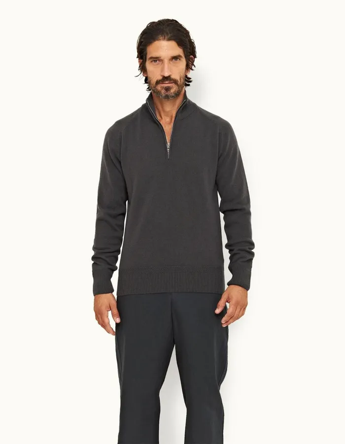 Men Orlebar Brown Knitwear Lennard Cashmere Shadow