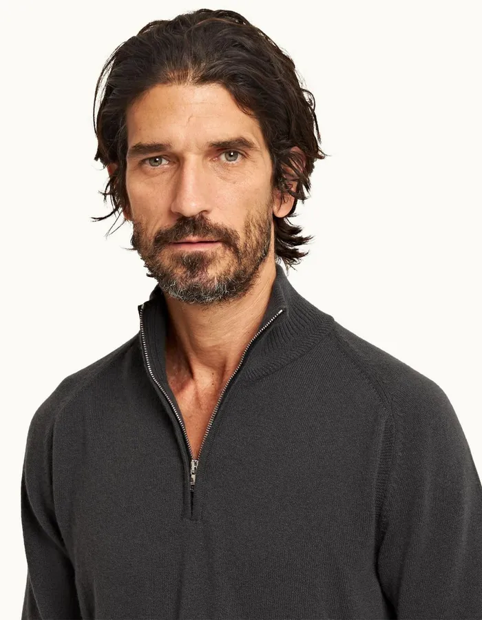 Men Orlebar Brown Knitwear Lennard Cashmere Shadow