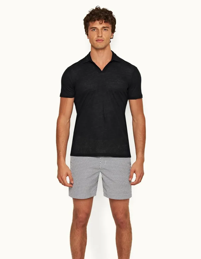 Men Orlebar Brown Polo Shirts Felix Night Iris