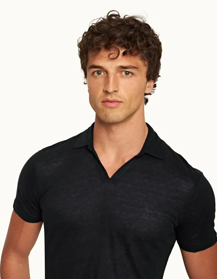 Men Orlebar Brown Polo Shirts Felix Night Iris