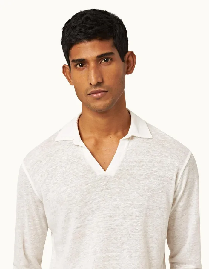 Men Orlebar Brown Polo Shirts Felix Sea Mist