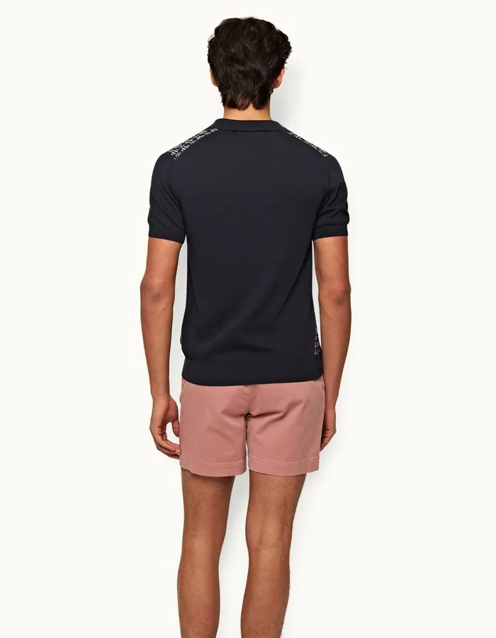 Men Orlebar Brown Polo Shirts Horton Midnight Navy