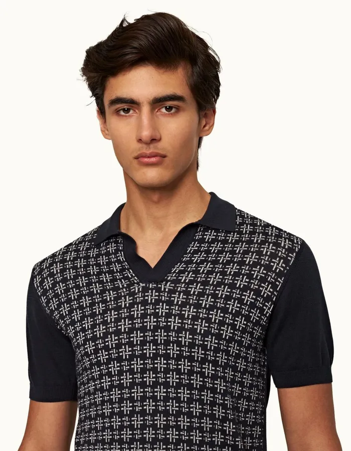 Men Orlebar Brown Polo Shirts Horton Midnight Navy