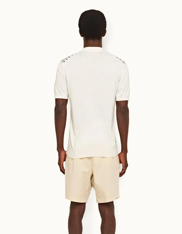 Men Orlebar Brown Polo Shirts Horton Silk Sea Mist