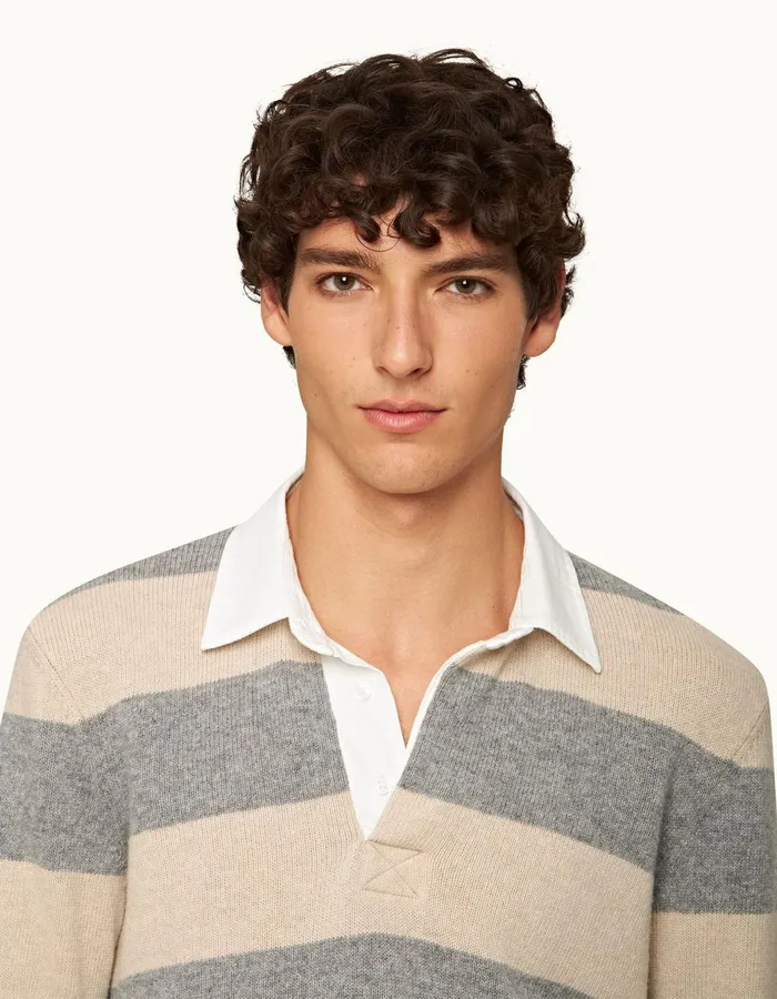 Men Orlebar Brown Polo Shirts Legris Granite