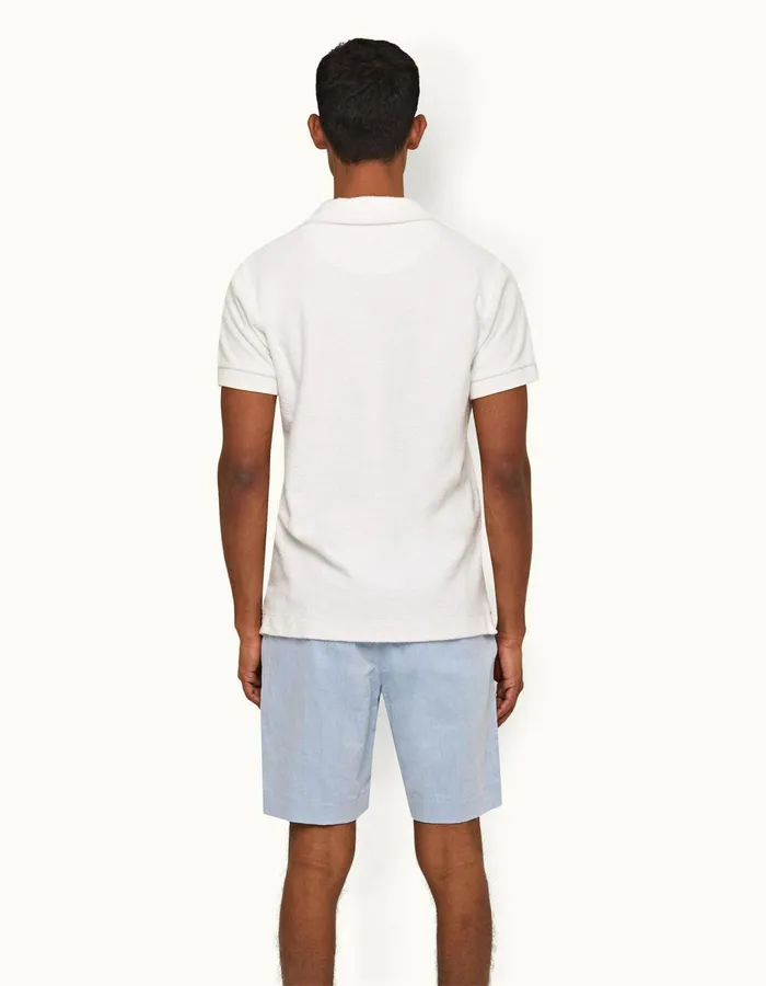 Men Orlebar Brown Polo Shirts Lorenzo Towelling Cloud