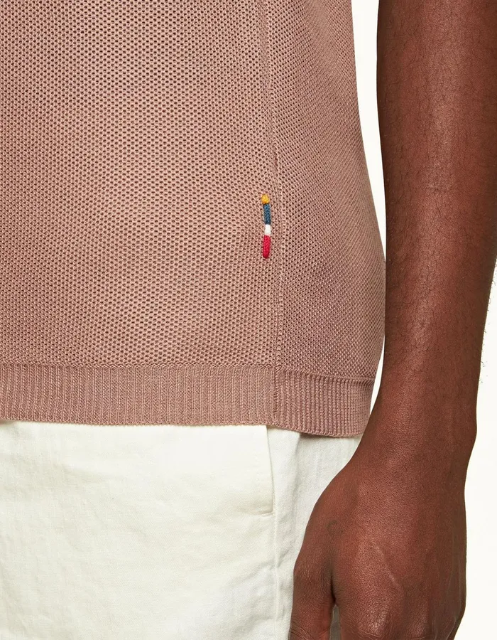 Men Orlebar Brown Polo Shirts Maranon Caramel Pink