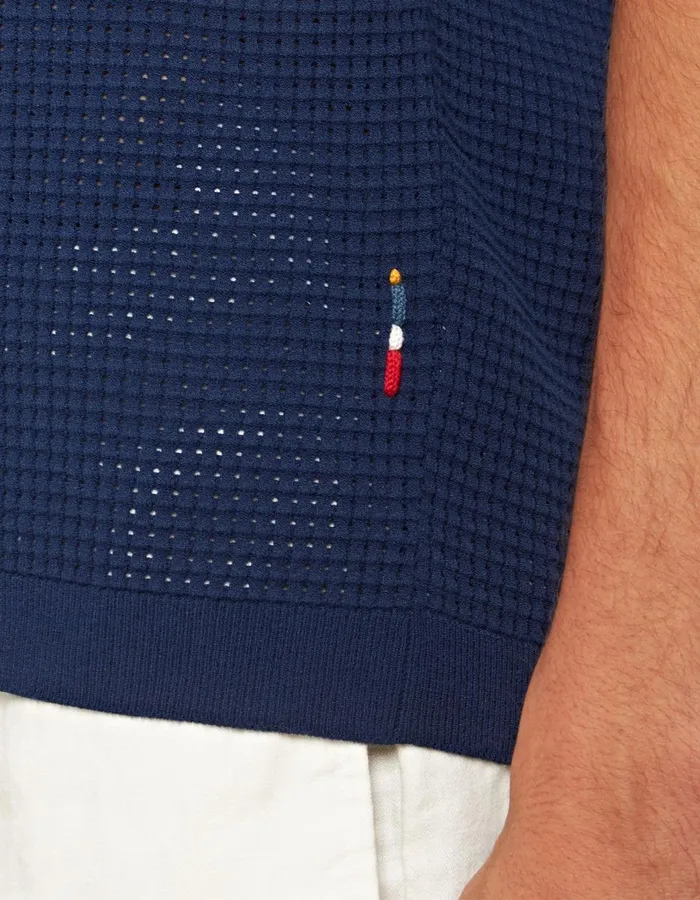 Men Orlebar Brown Polo Shirts Roddy Lagoon Blue