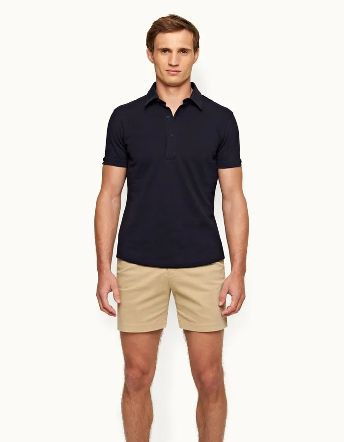 Men Orlebar Brown Polo Shirts Sebastian Navy
