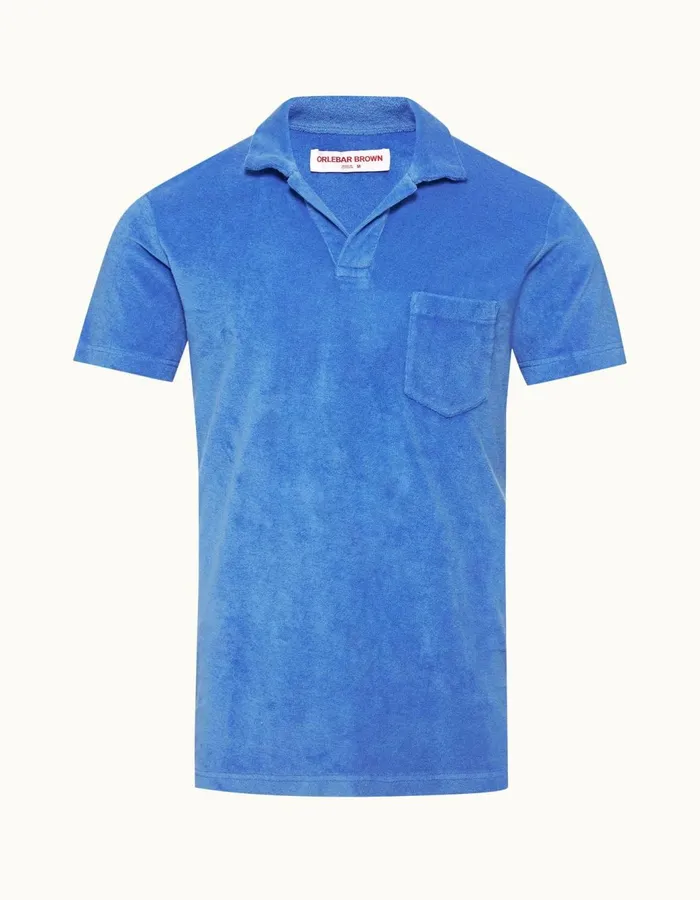 Men Orlebar Brown Polo Shirts Terry Towelling Tidal