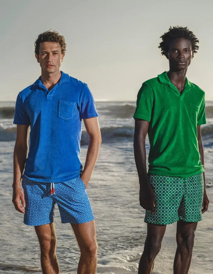 Men Orlebar Brown Polo Shirts Terry Towelling Tidal