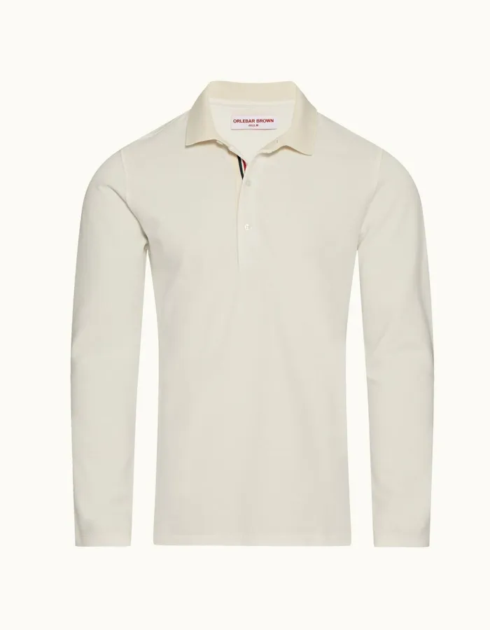 Men Orlebar Brown Polo Shirts Whiteside White Sand