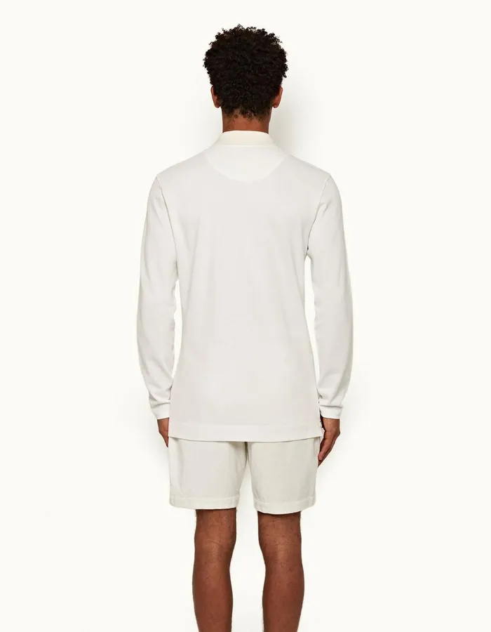 Men Orlebar Brown Polo Shirts Whiteside White Sand
